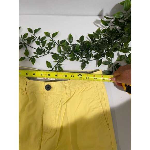 Original Penguin Mens Yellow Flat Front Shorts Sz.30 Cotton Blend - Picture 8 of 13